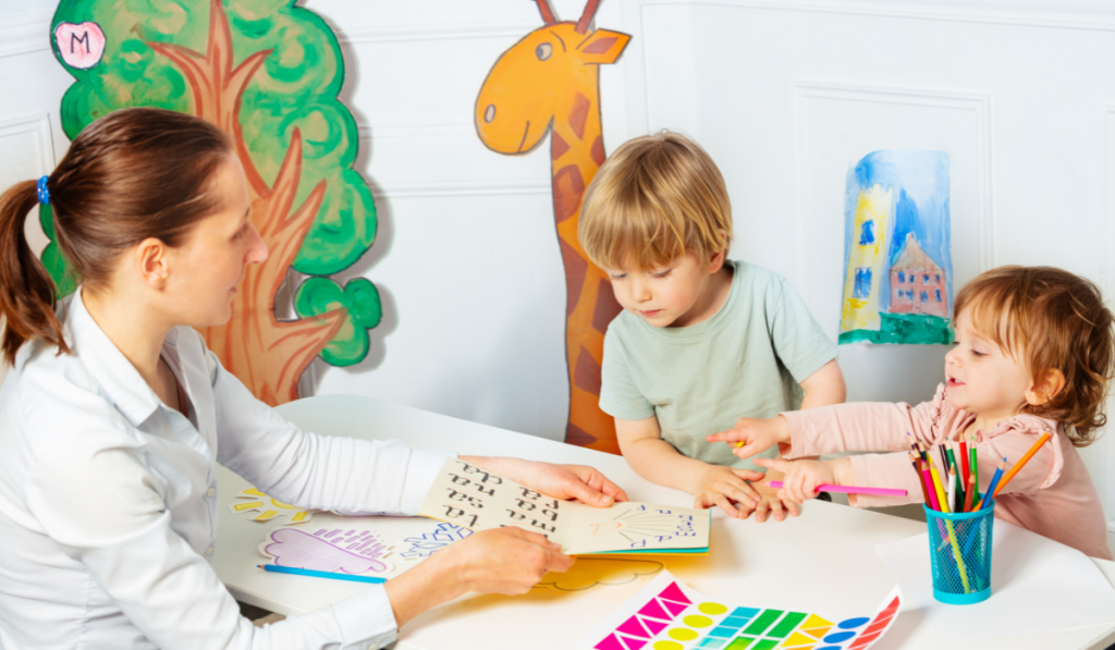 Children playing in therapy