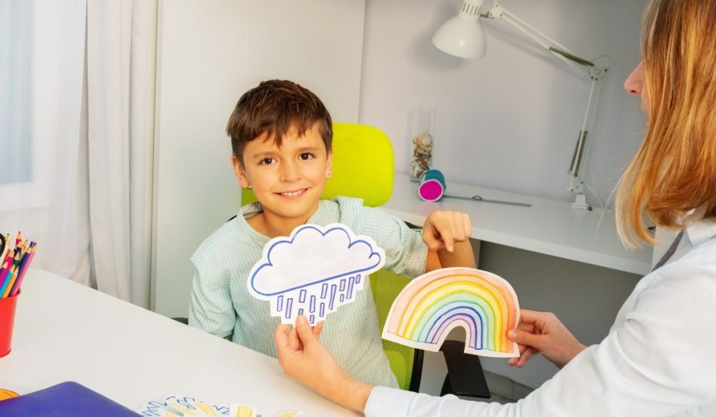 Child learning while playing