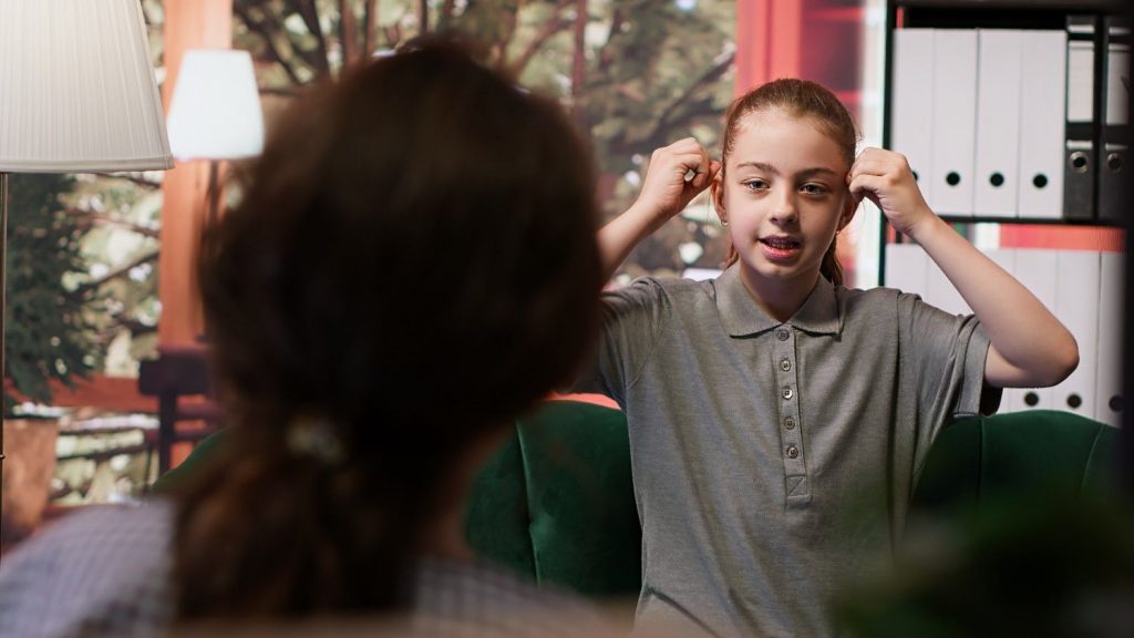 Child in therapy session
