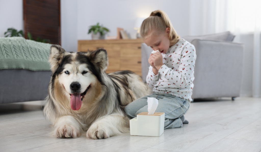 Girl with dog