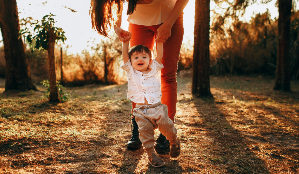 Toddler learning to walk